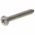 Hillman Sheet Metal Screw, #6 x 1 in, 18-8 Stainless Steel Pan Head Phillips Drive 823226